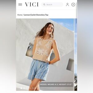 Vici Collection Openback Tank - size M